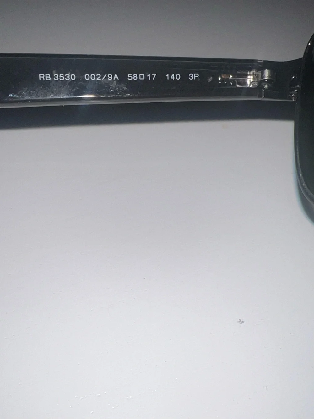 Ray-Ban RB3530 Polished Black Polarized - RB3530 002/9A 58-17-140 NEW With Case